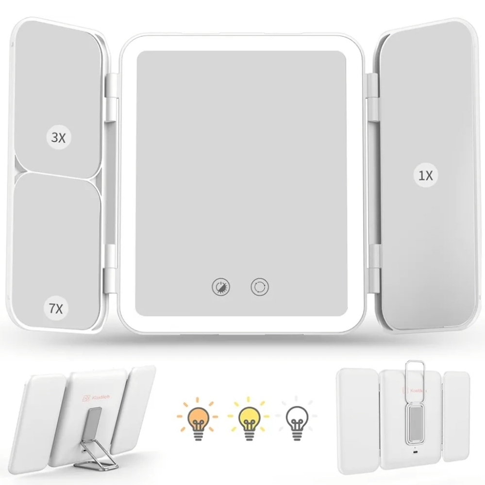 Folding light up mirror NIB